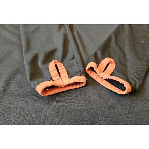 Victoria Secret Pink XS Ultimate Olive Green Neon Orange 1/2 Zip Pullover Shirt - Picture 4 of 11